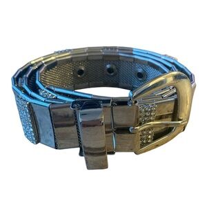 Unique Metal Belt with Gem Rhinestone Embellishment.